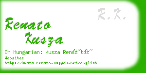 renato kusza business card